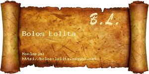 Bolos Lolita névjegykártya